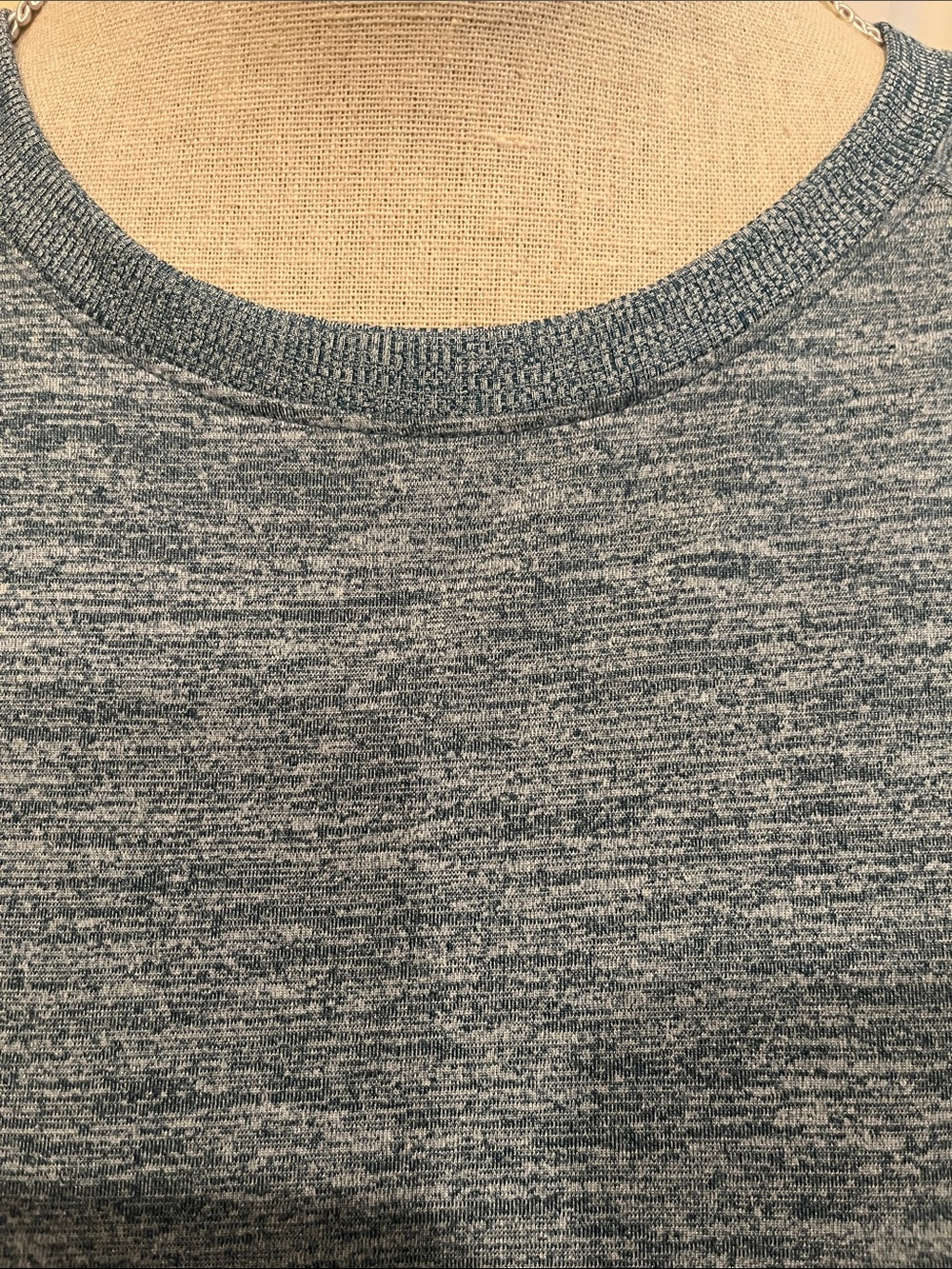 Avia Women's Long Sleeve Heather Slate Blue Top - Picture 2 of 5